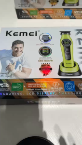 Kemei Hair Trimmers Professional Hair Clippers F1 -Super Engine Motor with External Brushless Trimmer for Men KM-1595