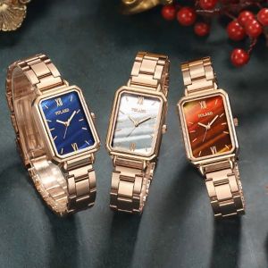 Watchyou Jam Tangan Wanita A0103 Ins Retro Small Square Plate Quartz Watch