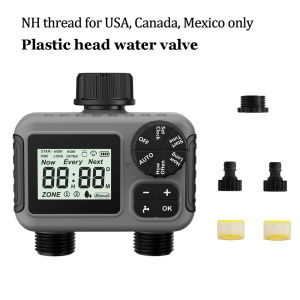 Dual Outlets Automatic Irrigation Timer Dual Outdoor Garden Water Timer Smart Irrigation Watering System Faucet Hose Water Valve