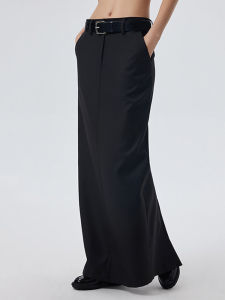 พลัสไซส์ สูง เอว ทรงเอ ความยาวพื้น กระโปรง สําหรับผู้หญิงอวบ ผ่าข้าง ชุดกึ่งทางการ โพลีเอสเตอร์ ไฟเบอร์ ฤดูใบไม้ผลิ ฤดูร้อน ฤดูใบไม้ร่วง