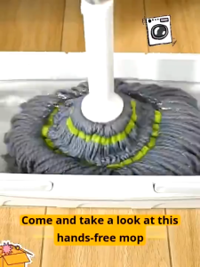 【VIDKHSY Store】Magic Spin Mop Bamboo Fiber Self-Twisting Lazy Mop with Telescopic Handle Super Absorbent Quick-Dry Dust & Water Trapping For Home Kitchen Bathroom