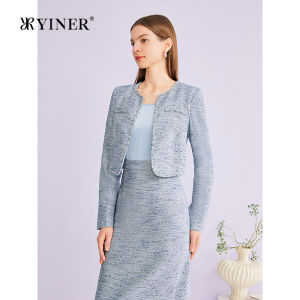 Elegant French Style Round Collar Tape Binding Two-piece Style Dress