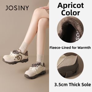 Josiny | Warm Lined Retro Thick Soled Casual Shoes