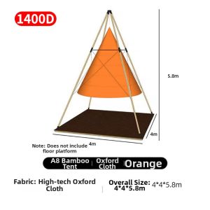 MUJOD | Bamboo Patterned Conical Lantern Style Sun Shade
