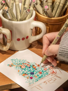 Sakura Needle Pen Line Drawing Professional Sketching Cartoon Edge Description Art Supplies Fine Point Ballpoint Pens