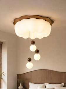 FANCY LAMP CLUB | Antique Cream Cloud Design Room Lamp Full Spectrum Eye Protection