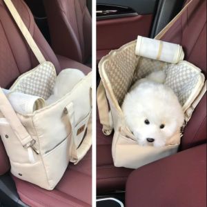 HATELI Portable Dog Bag Pet Cat Shoulder Handbag Car Seat Safe Travel Chihuahua Teddy Shih Tzu Puppy Supplies Suitable For Small Dogs Dogs Cats Outdoor Carrier with Mat