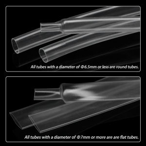 1/2/5M Clear 2:1 Heat Shrink Tube Diameter 0.6mm~120mm Wire Repair Protector Polyolefin Insulated Shrinkable Cable SleeveTubing