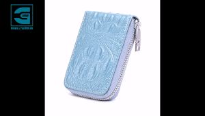 Ví da đựng thẻ ATM nhiều ngăn kiếu da cá sấu cao cấp