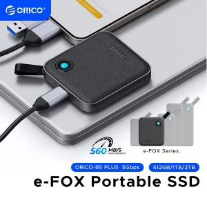 ORICO | ORICO B5 PLUS Portable External Solid State Drive External Hard Drive USB 3.2 Gen2 SSD for iPhone 15/Pro Windows Mac Lightweight