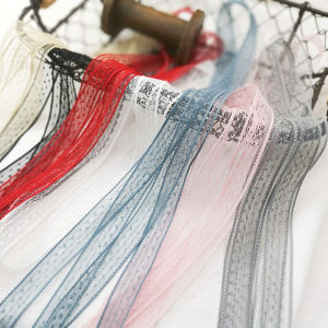 1.5cm Wide Colorful Non-Elastic Polka Dot Lace Lace Trim Hair Band Gift Packaging Handmade DIY Flower Decoration