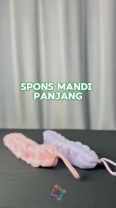 SJ01 Spon Mandi Kepang Shower Puff / Spons Mandi Panjang 1 Pcs