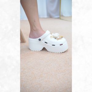 BL-8899-10 Sandal Baim EVA Rubber Wanita Import Sandal Fuji Tinggi 9 CM Jibbitz 3D Pita Anti Slip