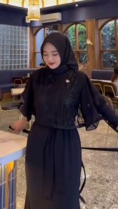 Ayda Model Gamis Brokat Terbaru 2024 Inner & Outer Mewah Wanita Remaja