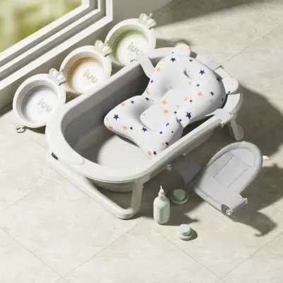 IUU | Foldable Baby Bath Tub Sit & Lie Support