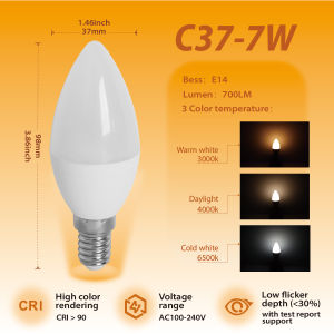 GATETOP | 100-240V CRI90 High Color Render LED Lamp GX53 GU10 MR16 LED Spot Light E14 E27 Base Bulb Ideal for Reading & Office Lighting