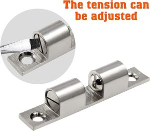 กลอนประตูประตูตู้เก็บของแบบลูกบอลนาฬิกาทองเหลืองคู่สำหรับตู้เสื้อผ้า2ชิ้นยาว40มม.