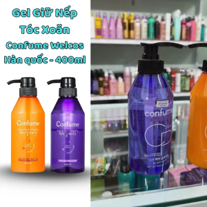 Gel Giữ Nếp Tóc Xoăn Confume Welcos Hàn quốc - 400ml gel vuốt tóc nam nữ  giúp giữ nếp tóc xoăn.
