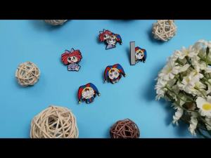 hot toys | 5pcs Cute Cartoon Anime Broochs Cartoon Magical Digital Circus Metal Badge Clown Cute Design Personalized Characters Metal Badge