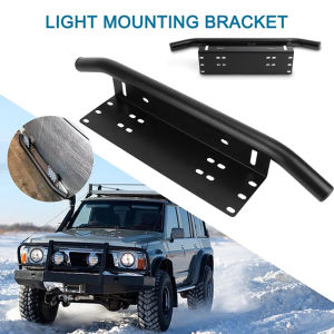 Spotlight Holder License Plate Fog Running Light Bar Bracket Auxiliary Lamp Frame Front Bumper Kit Off Road Car Accessories