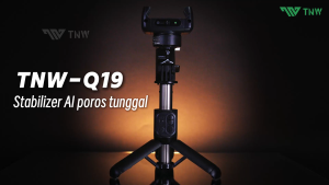 TNW Q19 Auto Face Tracking Gimbal Stabilizer 3 Axis Smartphone Stabilizer Tongsis HP Bluetooth Tripod Fill Light Bluetooth Remote Control