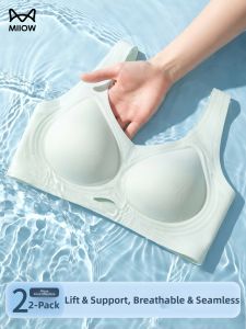 MiiOW | Invisible Breathable Lifting Gather Support Backless Wide Straps Bra