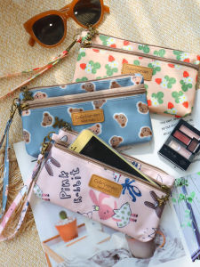 Long Waterproof Oxford Cloth Mobile Phone Bag Double Layer Wallet Handheld Wrist Bag Coin Storage Document Storage Womens Handbag