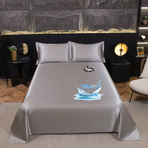 SUNLIGHT HOME ผ้าปูที่นอนกันน้ำระบายความร้อน ผ้าปูที่นอนแบนสีทึบผ้าปูที่นอน6ฟุตผ้าปูที่นอน5ฟุตผ้าปูที่นอน3ฟุต