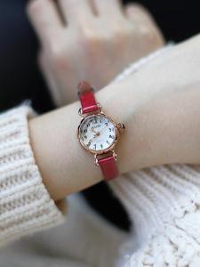 Julius Quartz Watch for Women Leather Strap Sweet Fashion Small Dial Pumpkin Carriage Style Korean Brand Wristwatch for Students