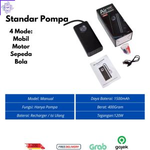 [Bisa COD] Air Pump Inflator Electric // Pompa Ban Elektrik Mobil Motor Sepeda Bola Sangat Kuat