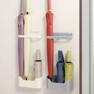 Wall Mounted Umbrella Storage Rack Entrance Door Umbrella Dripping Water Tray Home Umbrella Sun Umbrella Holder Organizers