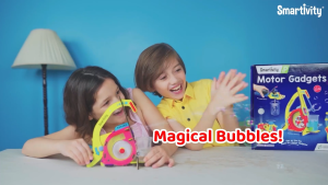 Smartivity 10-in-1 Motor Powered Gadgets Kit for Kids 6-12 Years Build 10+ Science Projects - Bubble Launcher Spinning Toy for 6789101112 Years Free Size Multicolor | STEM Kit | Science Experiment Kit