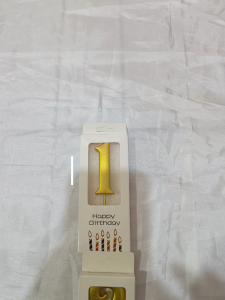 Lilin angka ulang tahun Bentuk Latin satuan Warna Gold mengkilap murah