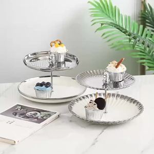 MOLORE | Silver Edge Multi-tier Decorative Dish