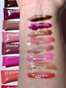 Rhode Hailey Moisturizing Shiny Lip Glaze Natural Looking Easy to Apply Long Lasting Color Lipstick for Any Skin Type
