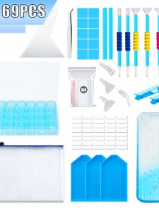 Bộ Dụng Cụ Đính Đá Màu Mới 28 Ô Hộp Đựng Dụng Cụ Đính Đá Hai Màu Hộp Đựng Đồ Dùng Thủ Công DIY Tại Nhà