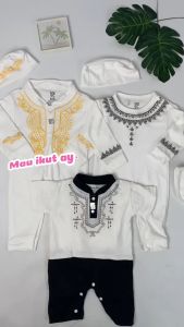 Jumper Panjang Koko Bordir Aqiqah / Baju koko Bayi / Sleepsuit Koko Bayi Bordir