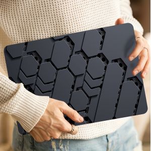 2-Piece Metallic Pattern Laptop Art Decal Case Laptop Skin Sticker for Universal Netbook Skin Waterproof and Scratch Resistant