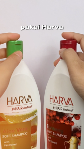 [Bundling Hemat - 2 Pcs] Harva Shampoo Aloevera Soft&Smooth 600ml  + Harva Shampoo Ginseng Soft&Smooth 600ml | Sampo Membantu untuk mengurangi rambut Ketombe berketombe dan mudah rontok dengan Aroma yang Segar