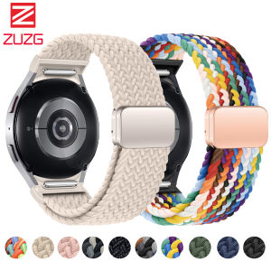 ZUZG No Gaps Braided Band For Samsung Galaxy Watch 7 6 5 4 44mm 40mm/5 pro magnetic bracelet Galaxy watch6 watch4 classic 47 43 strap