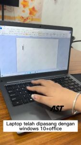 AST Laptop Baru Intel N3350 RAM8G+320GB SSD 14 INCH IPS Layer Install Windows Office & Garansi 1 Tahun