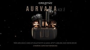 Creative Aurvana Ace 2 with xMEMS Driver Lightweight True Wireless in-Ears Earbuds with Bluetooth LE Audio aptX Lossless aptX Adaptive Adaptive ANC Ambient Mode Up to 24 Hours Battery Life Built-in Mic