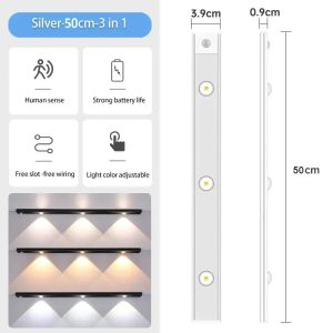 Under Cabinet Lights Wireless Lamp with Motion Sensor Night Lights Rechargeable lamp for Kitchen Bedroom Wardrobe Closet Desk