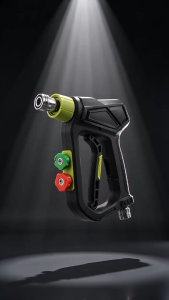 4000 PSI High Pressure Washer Short Spray Gun M22 Inlet 1/4" Quick Connector With Nozzle Holder