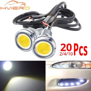 2/4/10pcs Auto Eagle Eye Daytime Running light Silver Shell Led Drl Backup 23mm Car Reverse Parking Turn Signal Brake Trunk Lamp