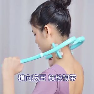 Neck Massage Tool Hand Held Neck Massager Roller Massage Shawl Head Shoulder Cervical Alat Urut Leher 手动颈部滚轮按摩器