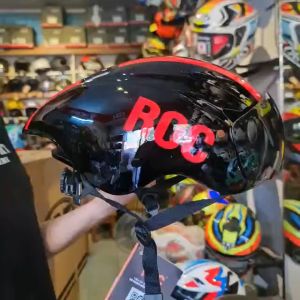 Nón thể thaoNón xe đạp ROC R16 màu đen đỏ siêu đẹp