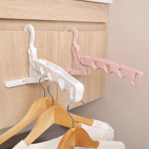 5 Holes Folding Clothes Drying Rack Foldable Laundry Room Hanging Hook Clothes Hanger