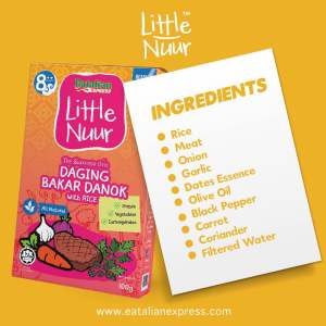 🇸🇬 SG Ready Stock Ready to Eat Porridge Rice for Baby 8 months and above Little Nuur Eatalian Express