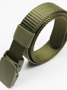 2.5 Wide Safety Inspection Belt Youth Kids Nylon Waistband Outdoor Pant Belt over Electric Door Iron-Free Metal-Free